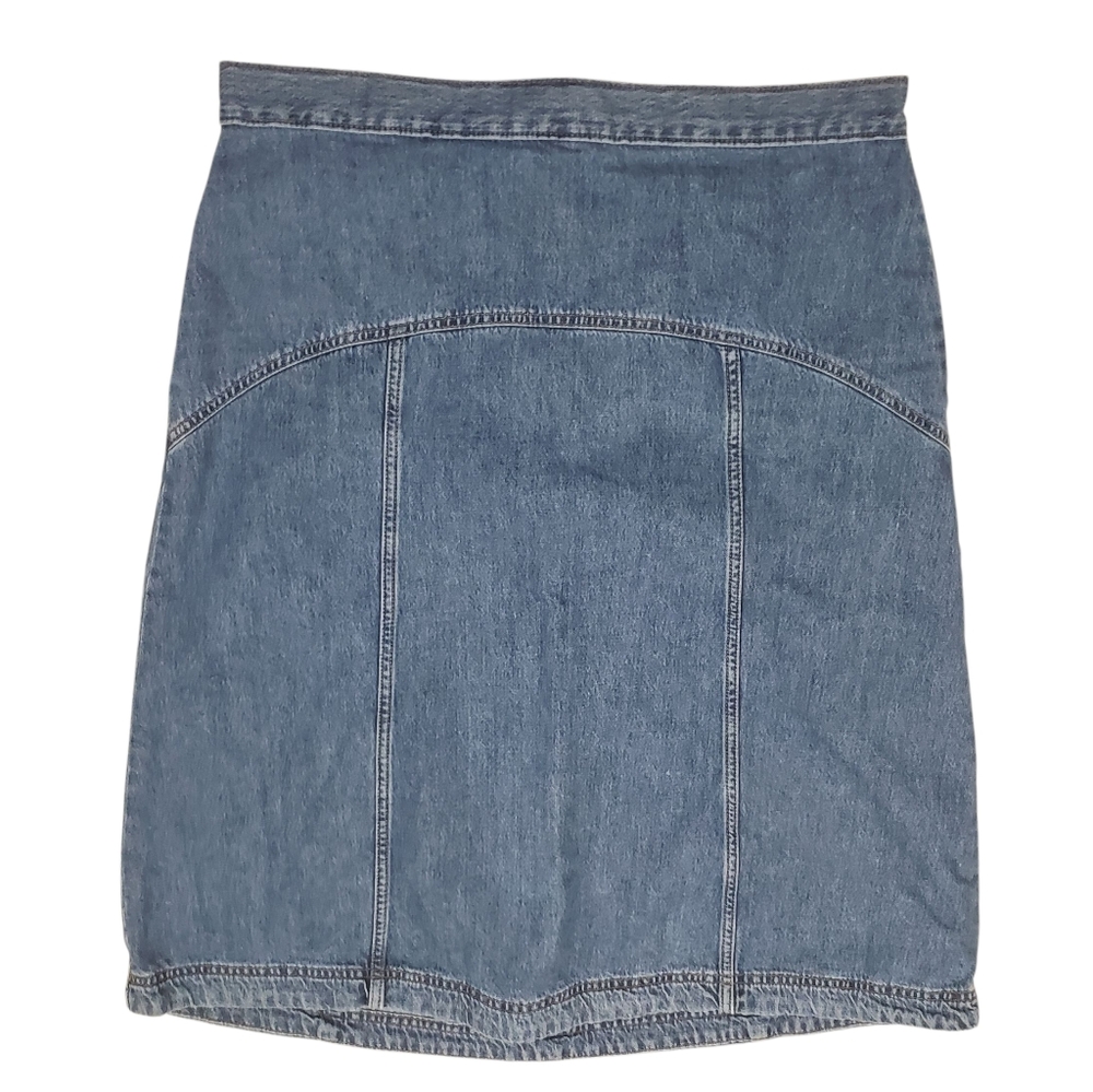 Old Navy Skirt Blue Jean Denim High Rise Western Cowgirl Short Size 14